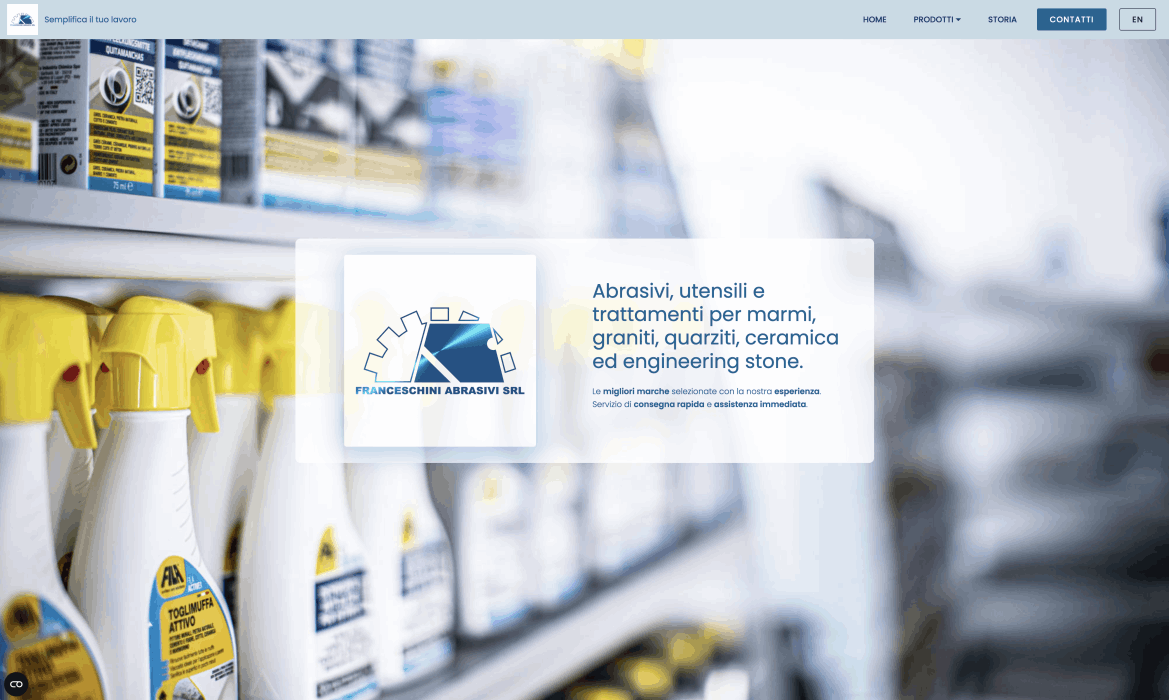 Franceschini Abrasivi - Tutti i prodotti per la lavorazione, manutenzione e cura di qualsiasi tipo di materiale di rivestimento per interni ed esterni.