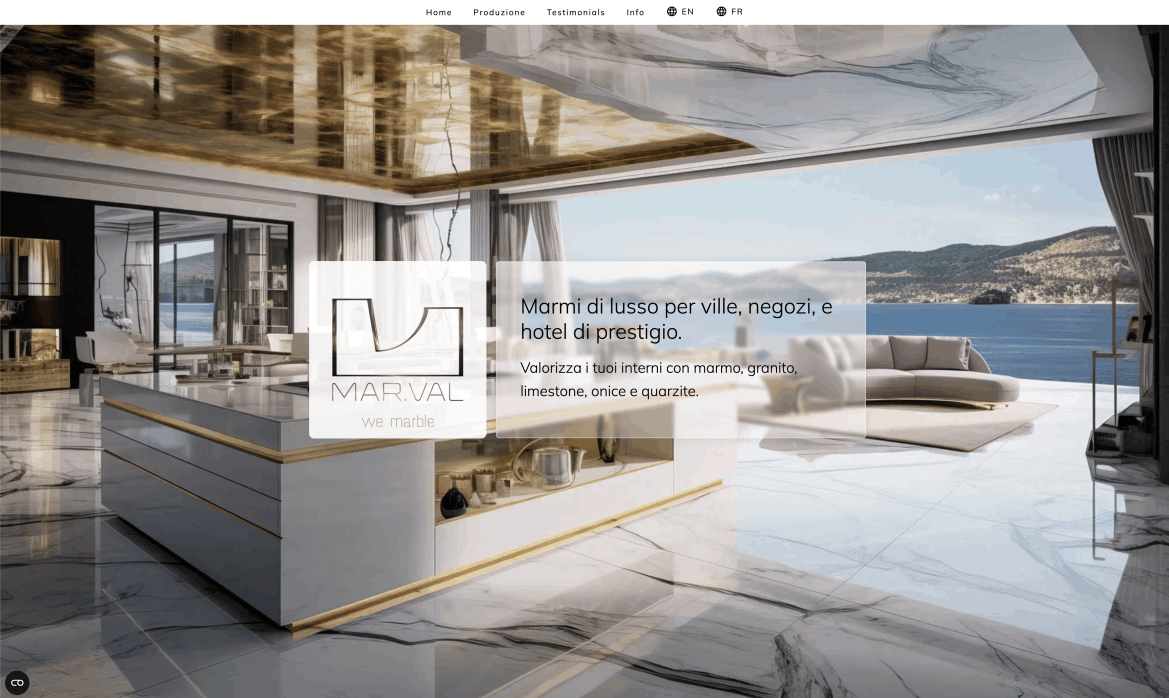 Marmi Marval - Interni ed esterni di lusso in materiali lapidei per ville, hotel e negozi.